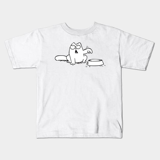 Simons Cat Feed Me Food Now Funny Kids T-Shirt by devanpm